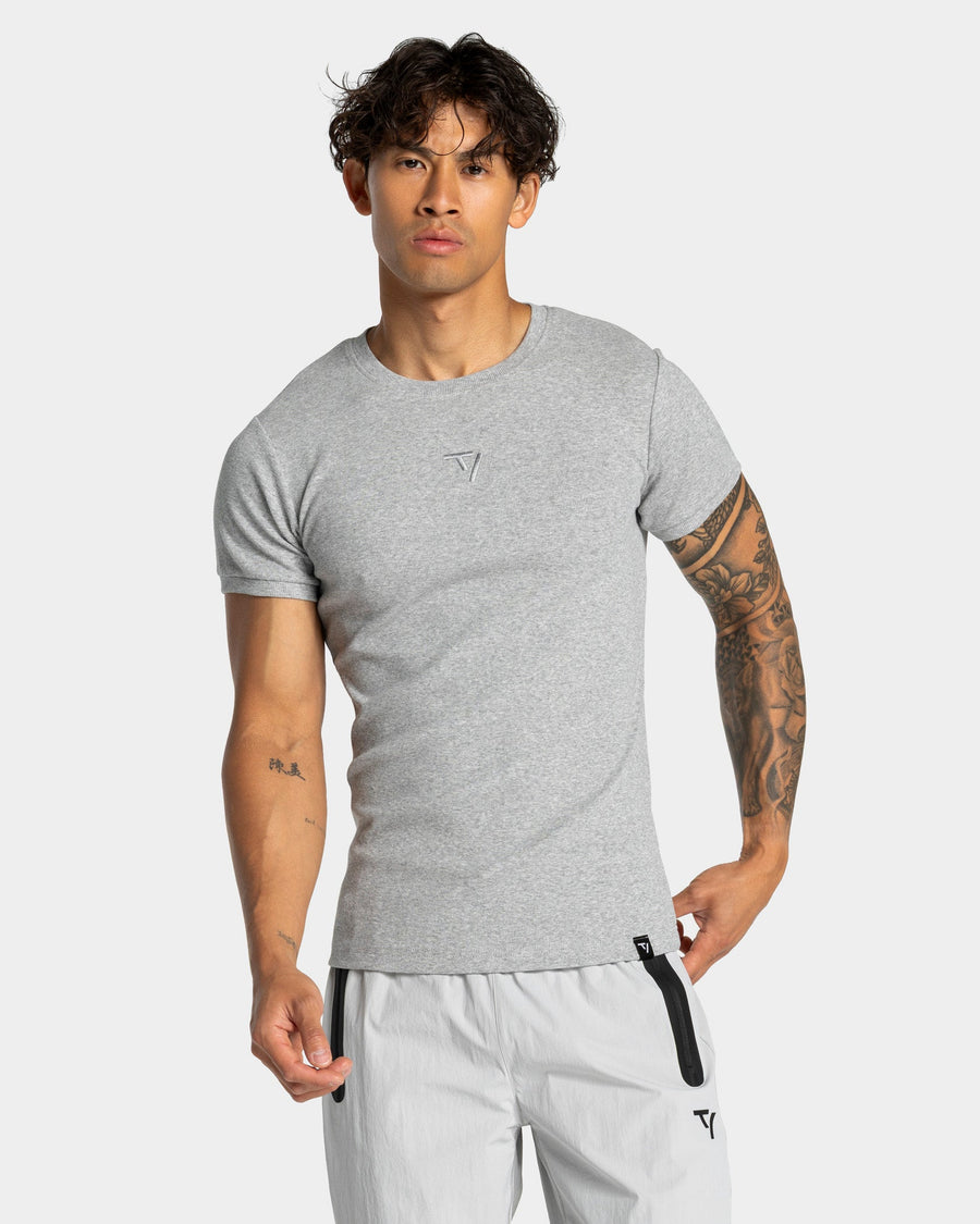 T-shirt côtelé Workout « gris clair »