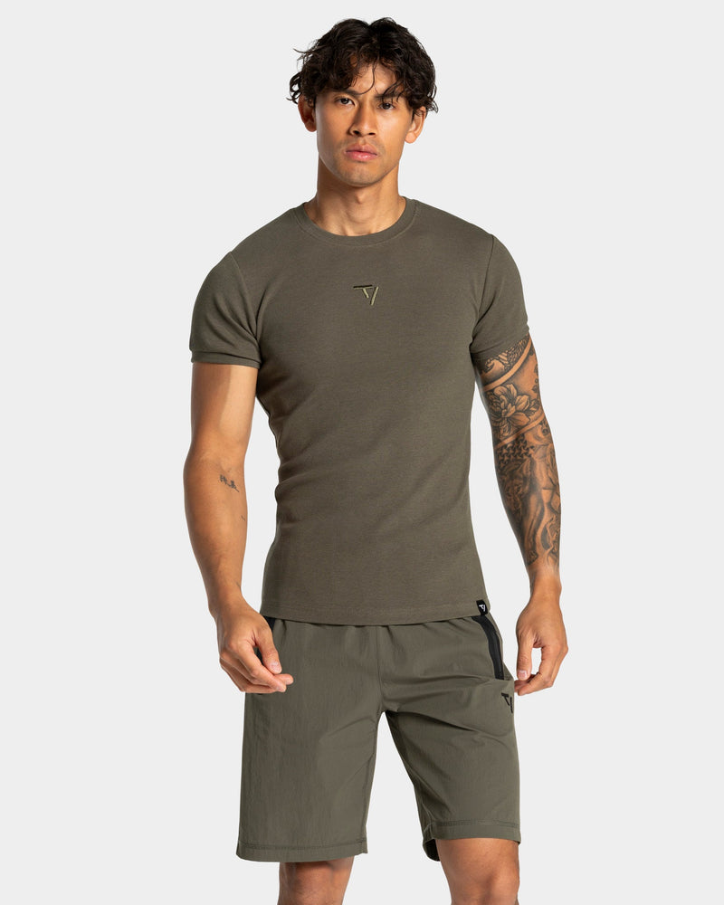 T-shirt côtelé Workout « Olive »