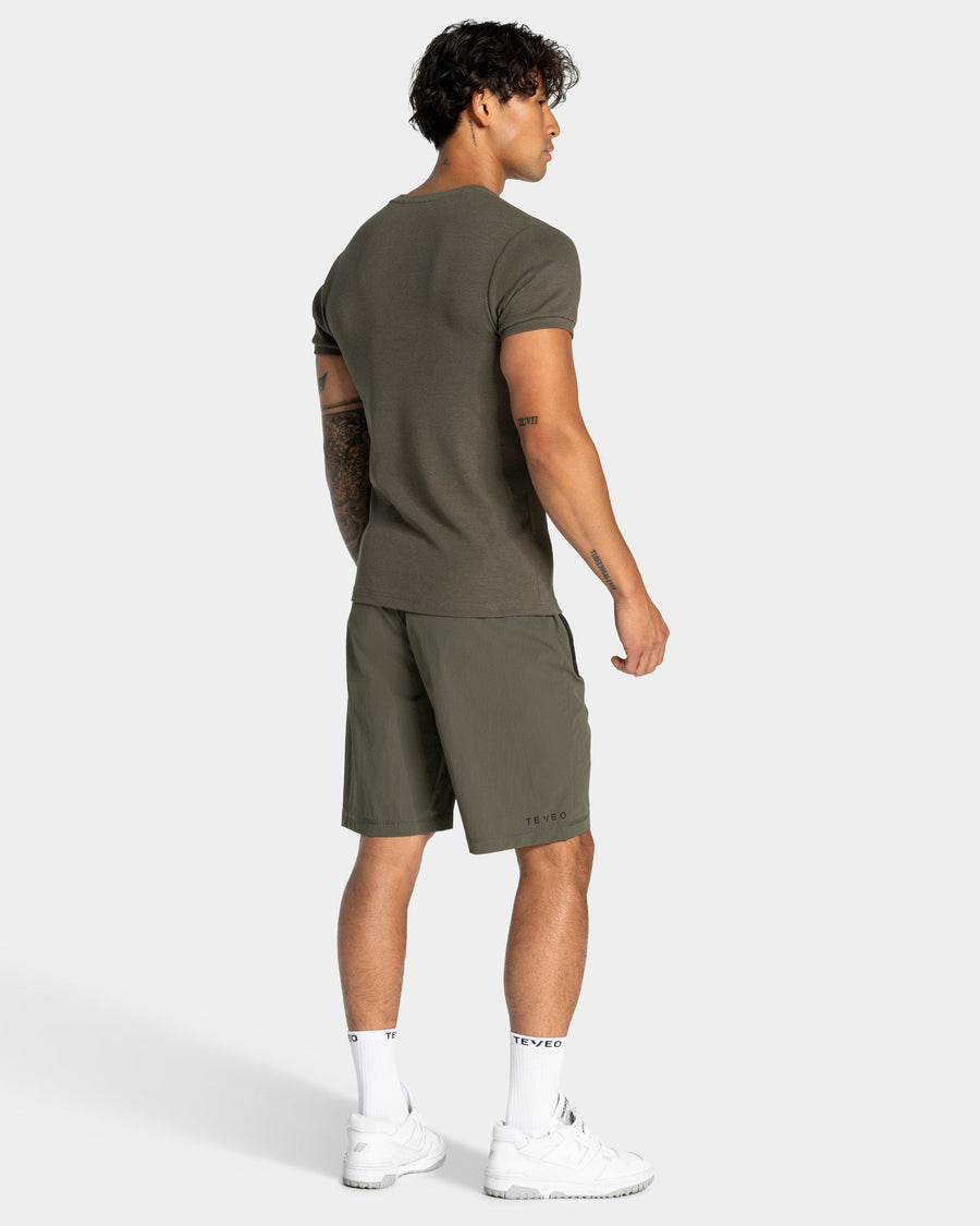 T-shirt côtelé Workout « Olive »