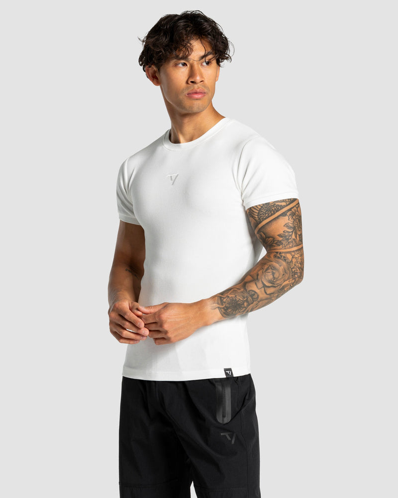 T-shirt côtelé Workout « blanc »