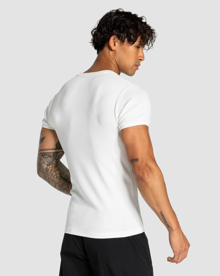 T-shirt côtelé Workout « blanc »