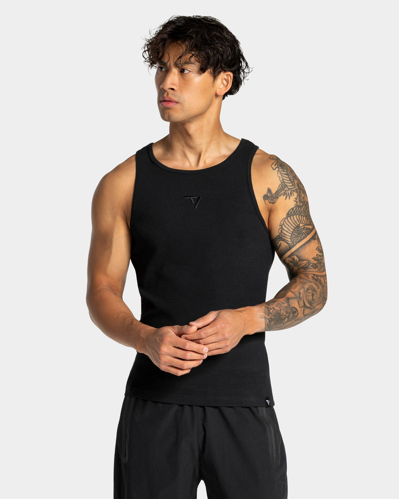 Débardeur côtelé Workout « noir »