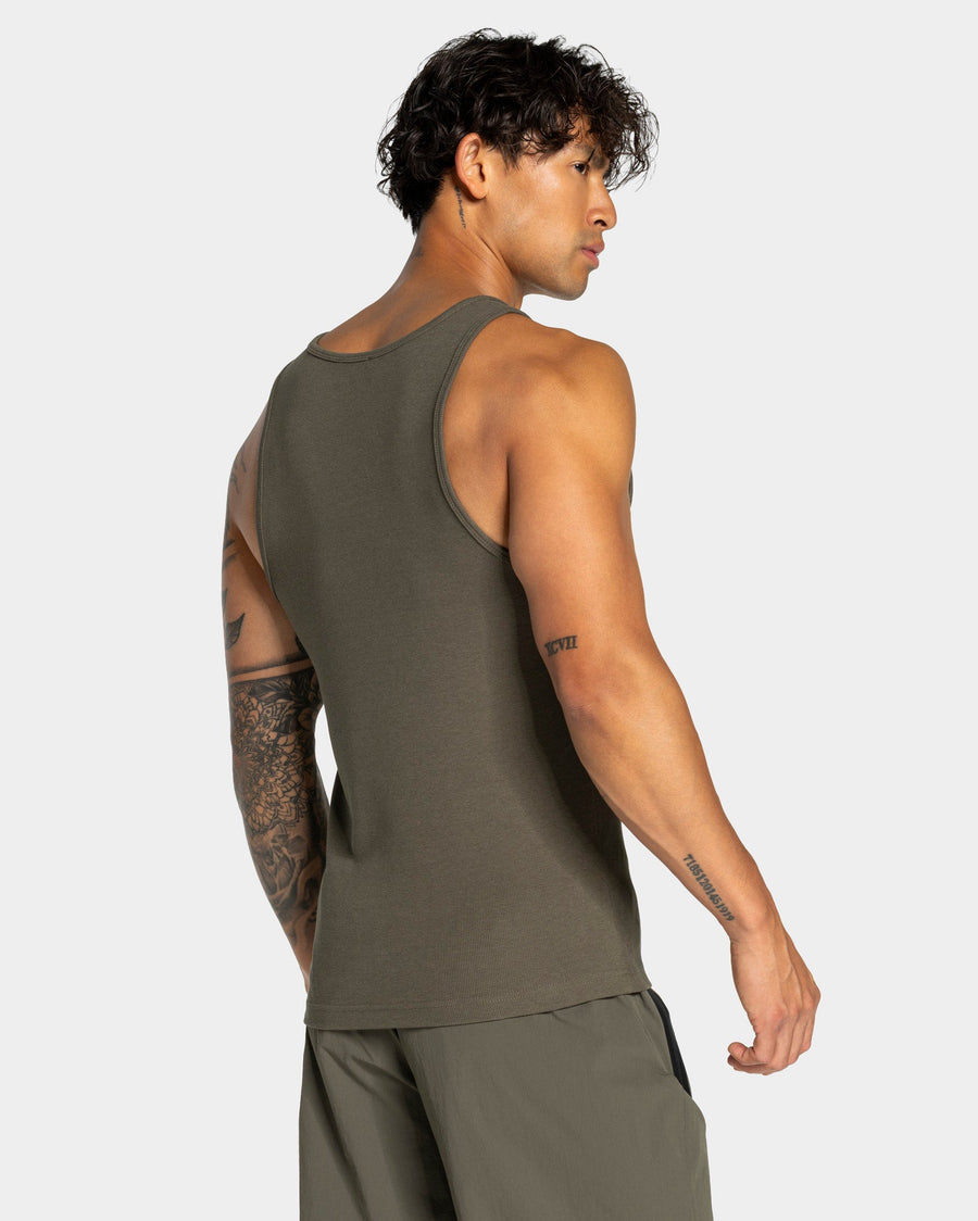 Débardeur côtelé Workout « Olive »