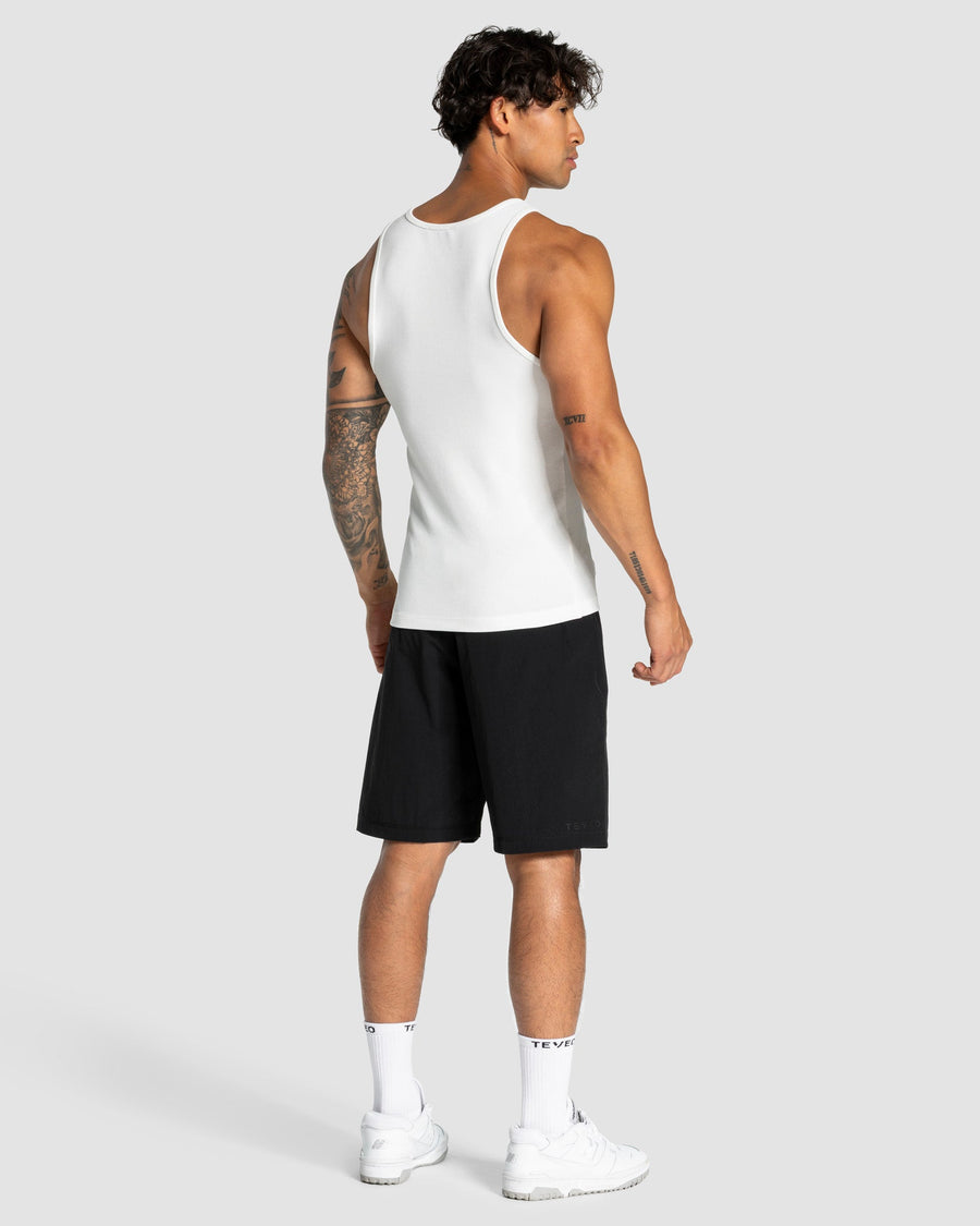 Débardeur côtelé Workout « blanc »