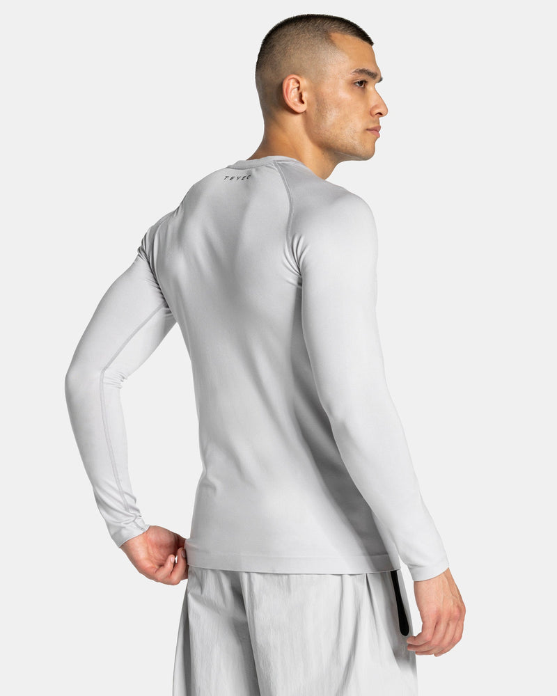 Haut à manches longues Workout sans coutures « gris clair »