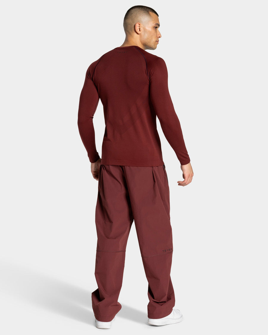 Haut à manches longues Workout sans coutures « merlot »