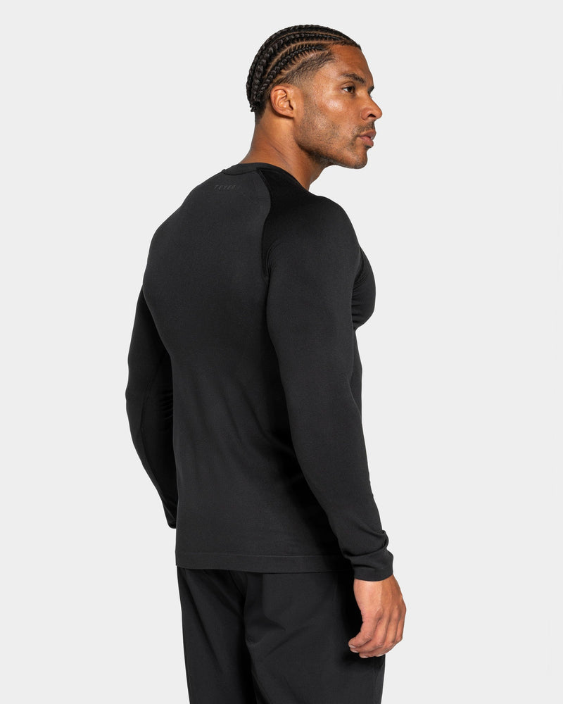 Haut à manches longues Workout sans coutures « noir/anthracite »