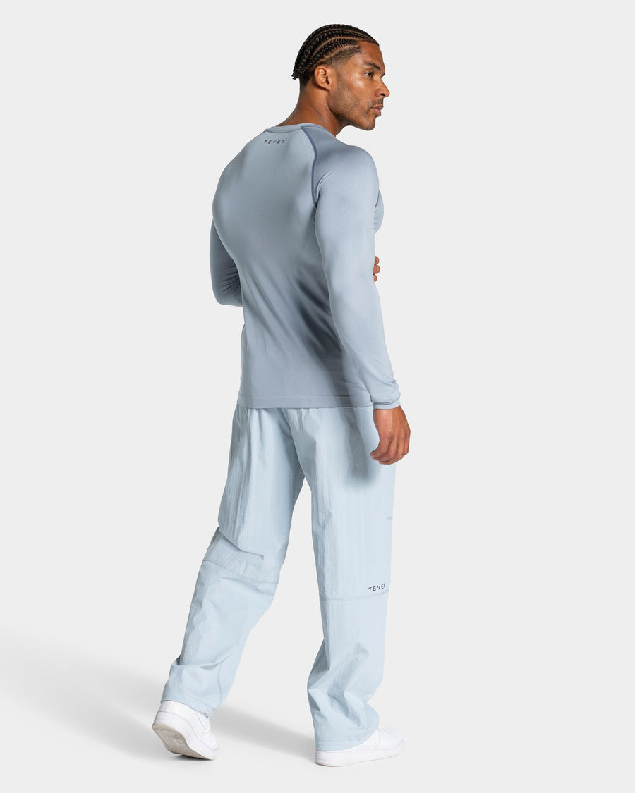 Haut à manches longues Workout sans coutures « bleu acier »