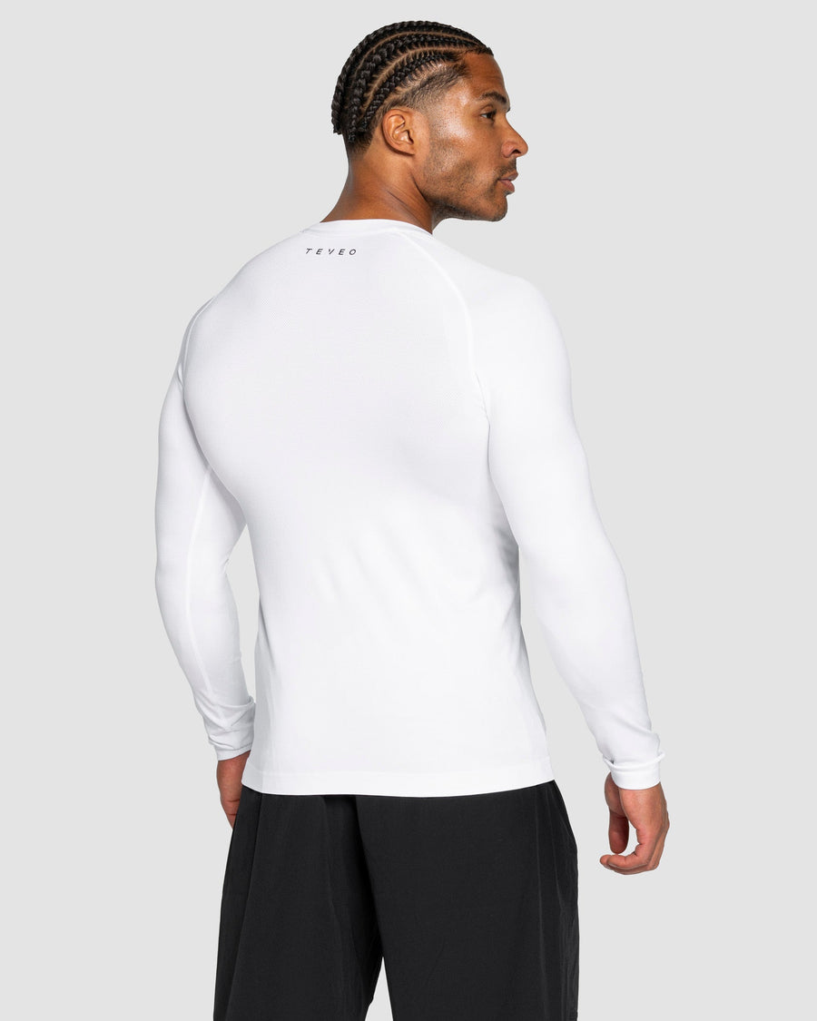 Haut à manches longues Workout sans coutures « blanc »