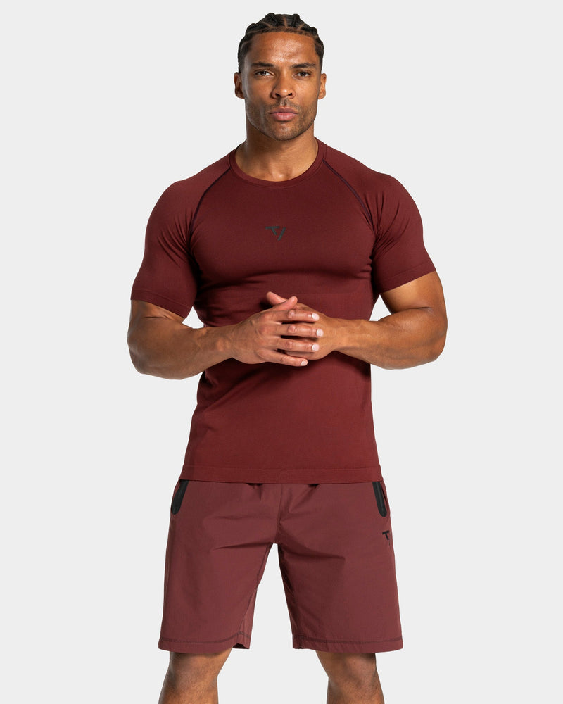 T-shirt Workout sans coutures « merlot »