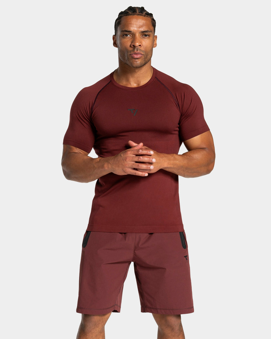 T-shirt Workout sans coutures « merlot »