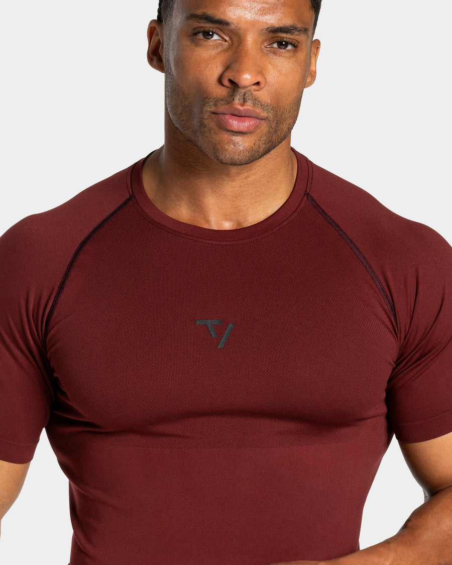 T-shirt Workout sans coutures « merlot »
