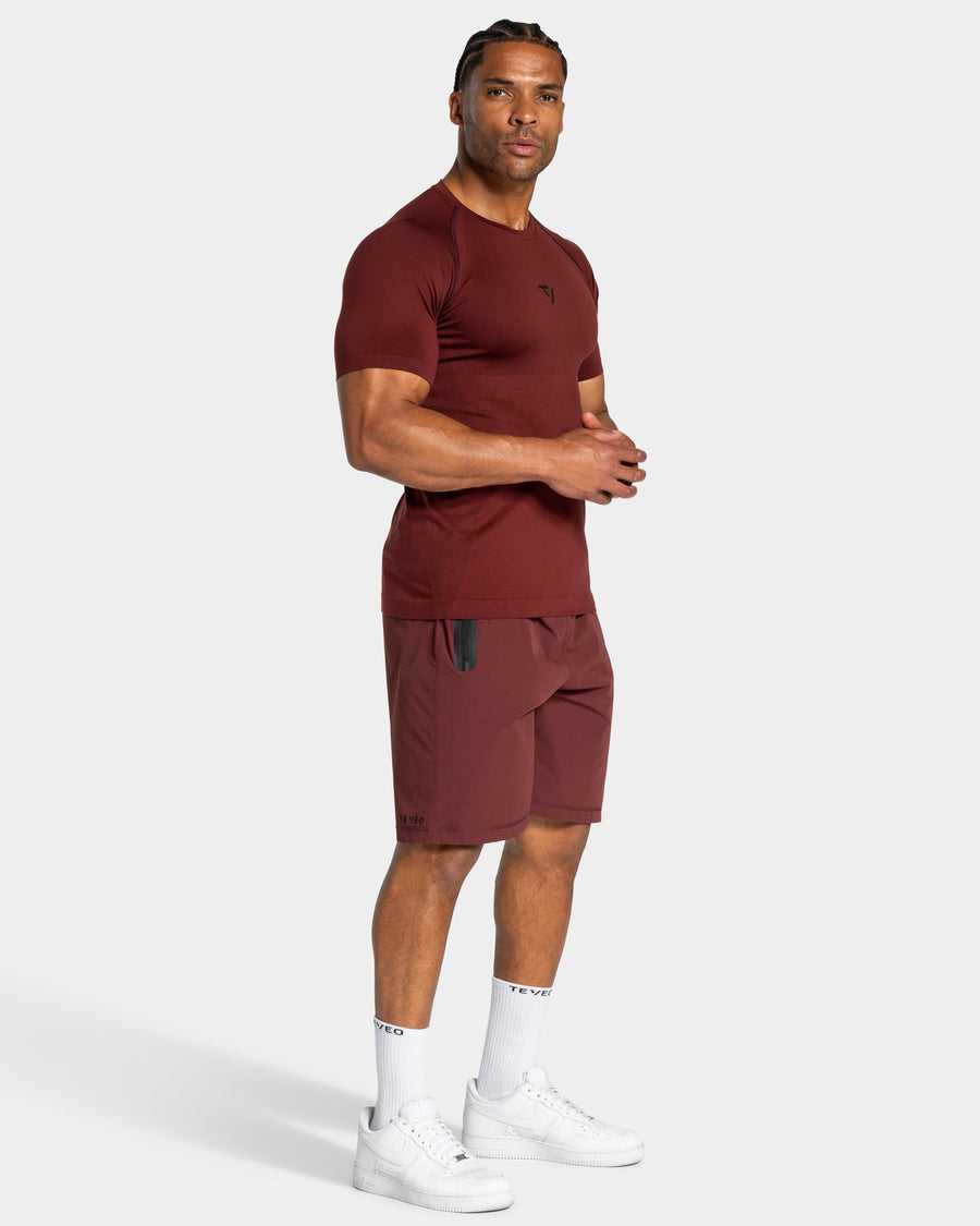 T-shirt Workout sans coutures « merlot »