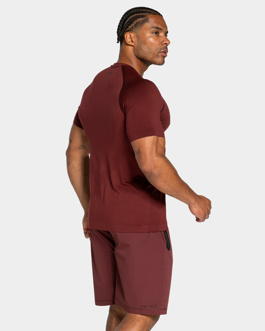 T-shirt Workout sans coutures « merlot »