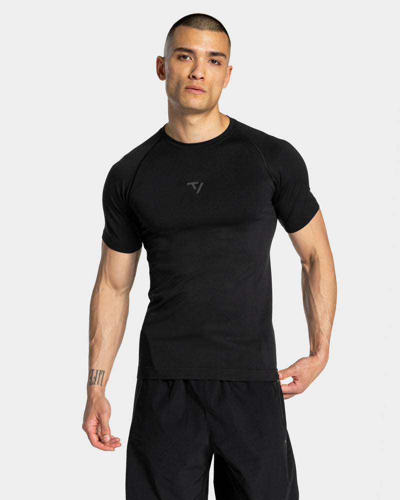 T-shirt Workout sans coutures « noir/anthracite »