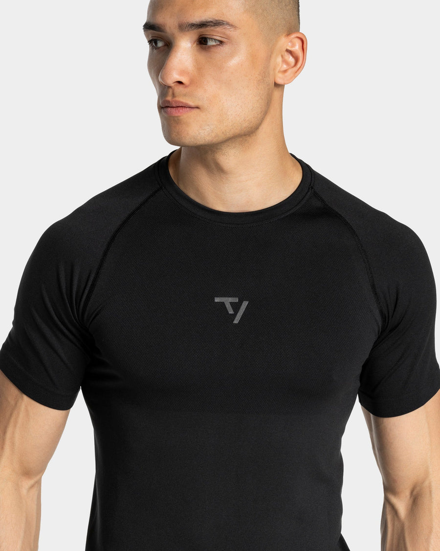 T-shirt Workout sans coutures « noir/anthracite »