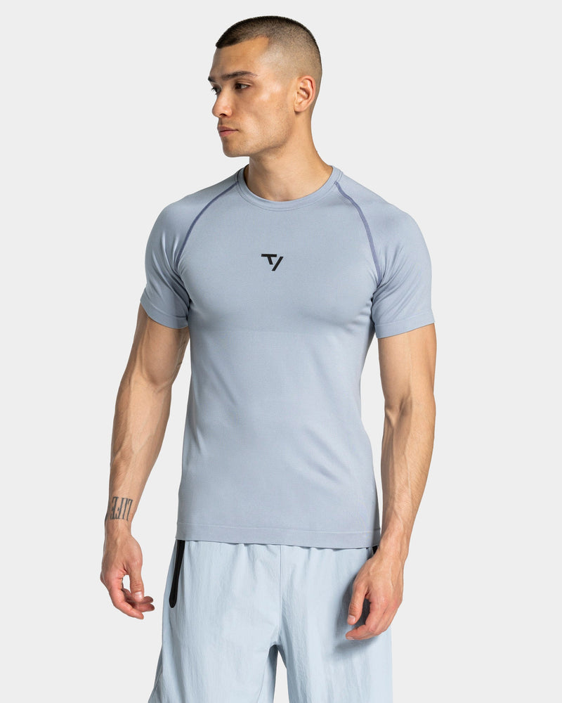 T-shirt Workout sans coutures « bleu acier »