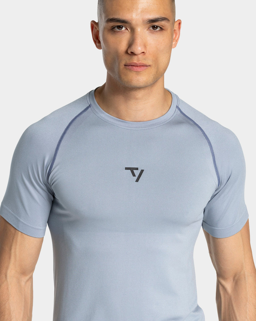 T-shirt Workout sans coutures « bleu acier »