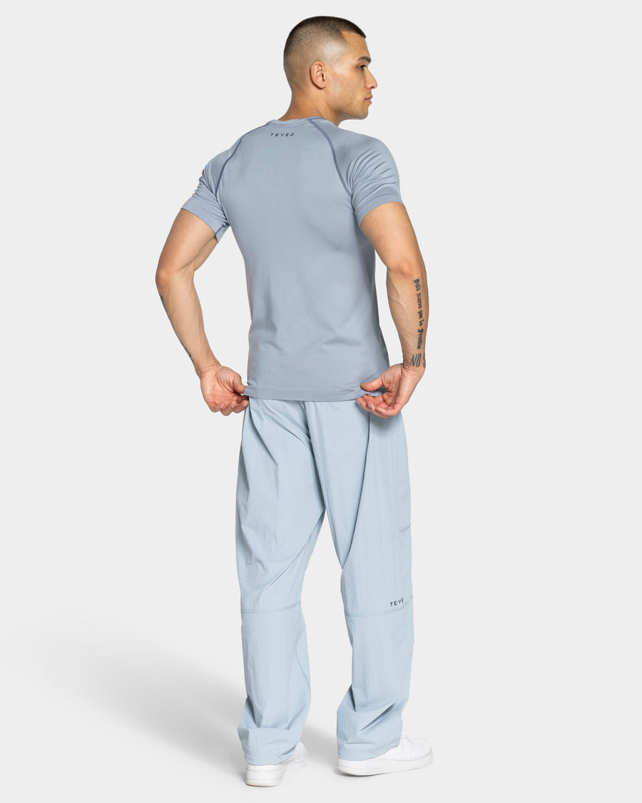 T-shirt Workout sans coutures « bleu acier »