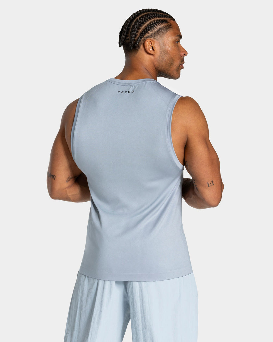 Débardeur Workout sans coutures « bleu acier »