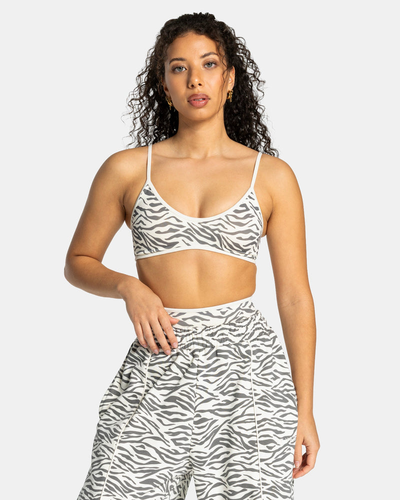 Brassière Contrastline « zèbre blanc cassé »
