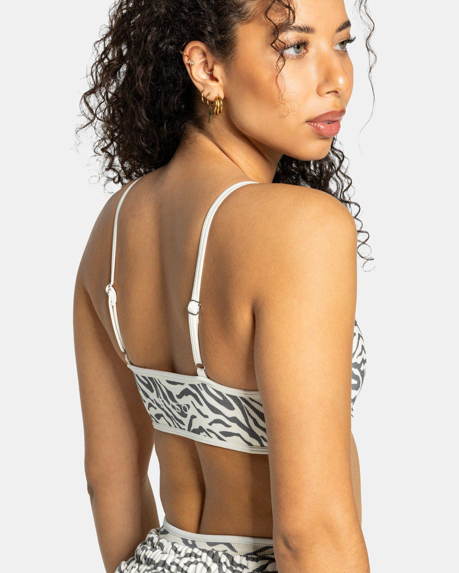 Brassière Contrastline « zèbre blanc cassé »