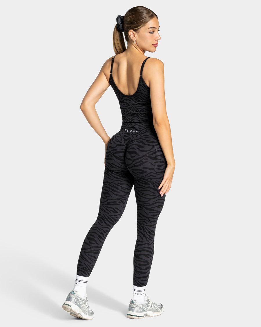 Legging Sculpt Scrunch Contrastline « zèbre noir »