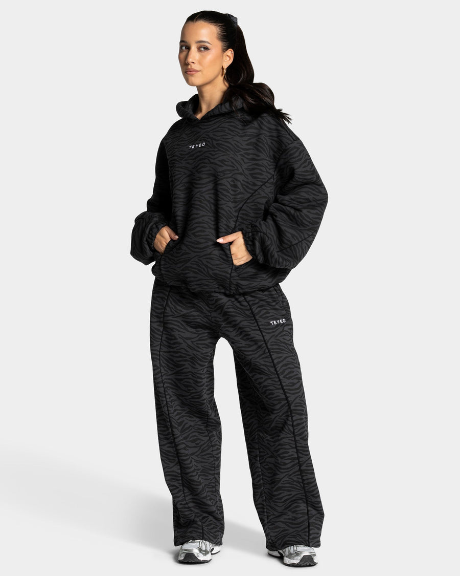 Sweat à capuche Contrastline « zèbre noir »