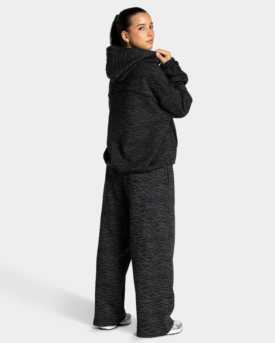 Pantalon de jogging Wide Leg Contrastline « zèbre noir »