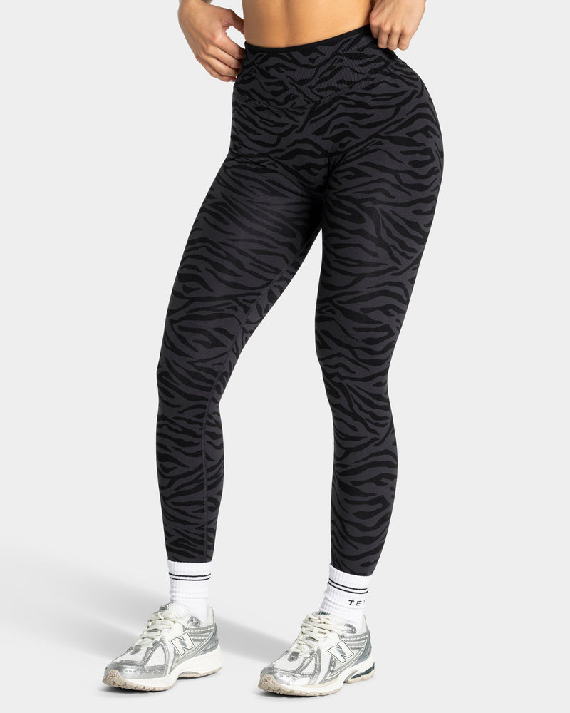 Legging Sculpt Scrunch Contrastline « zèbre noir »