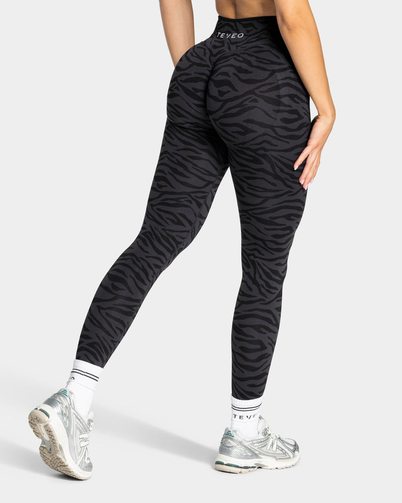 Legging Sculpt Scrunch Contrastline « zèbre noir »