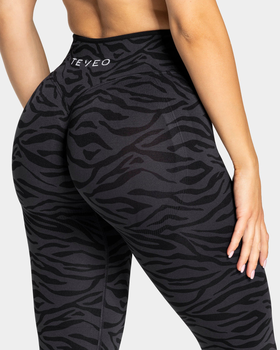 Legging Sculpt Scrunch Contrastline « zèbre noir »