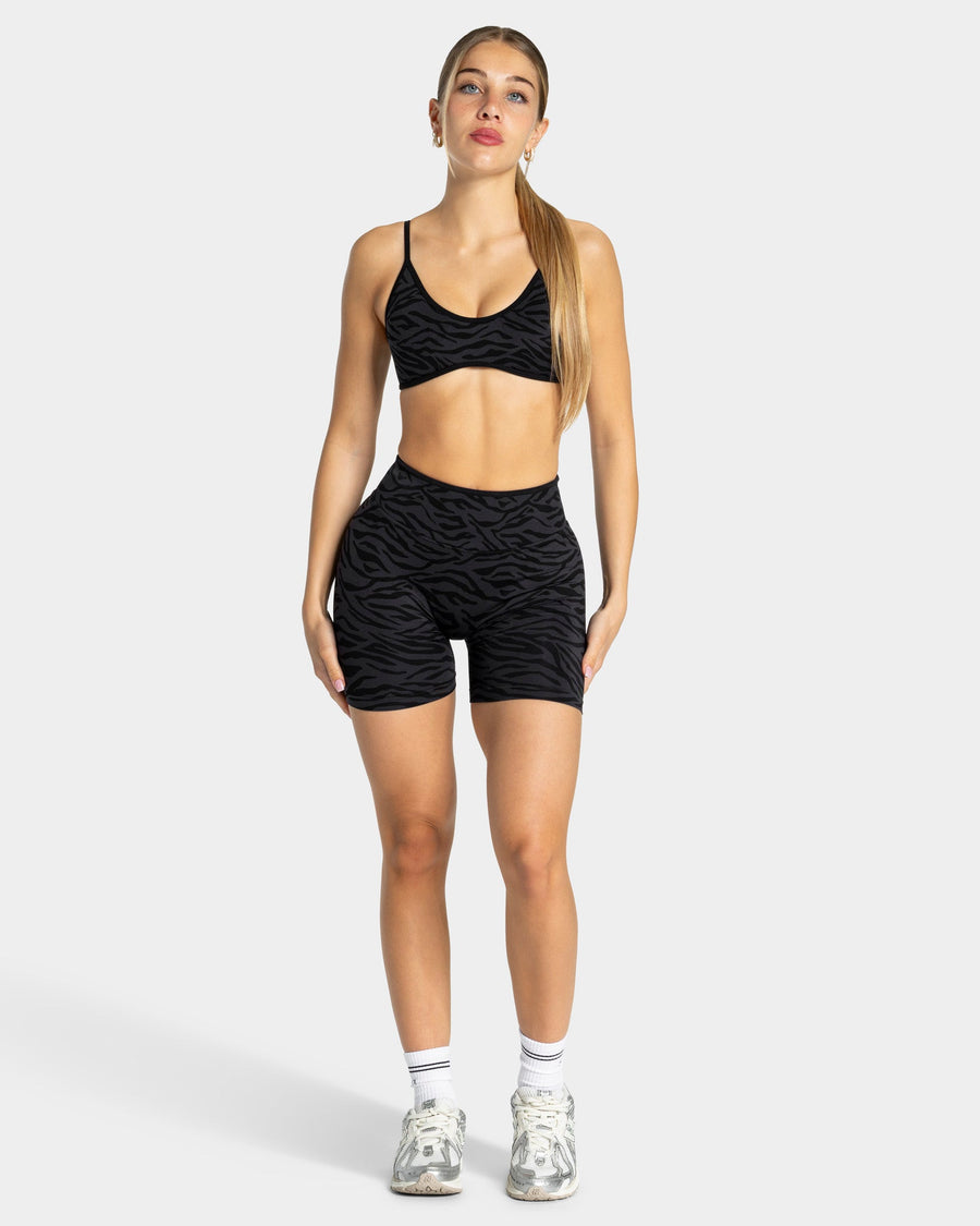 Short Sculpt Scrunch Contrastline « zèbre noir »