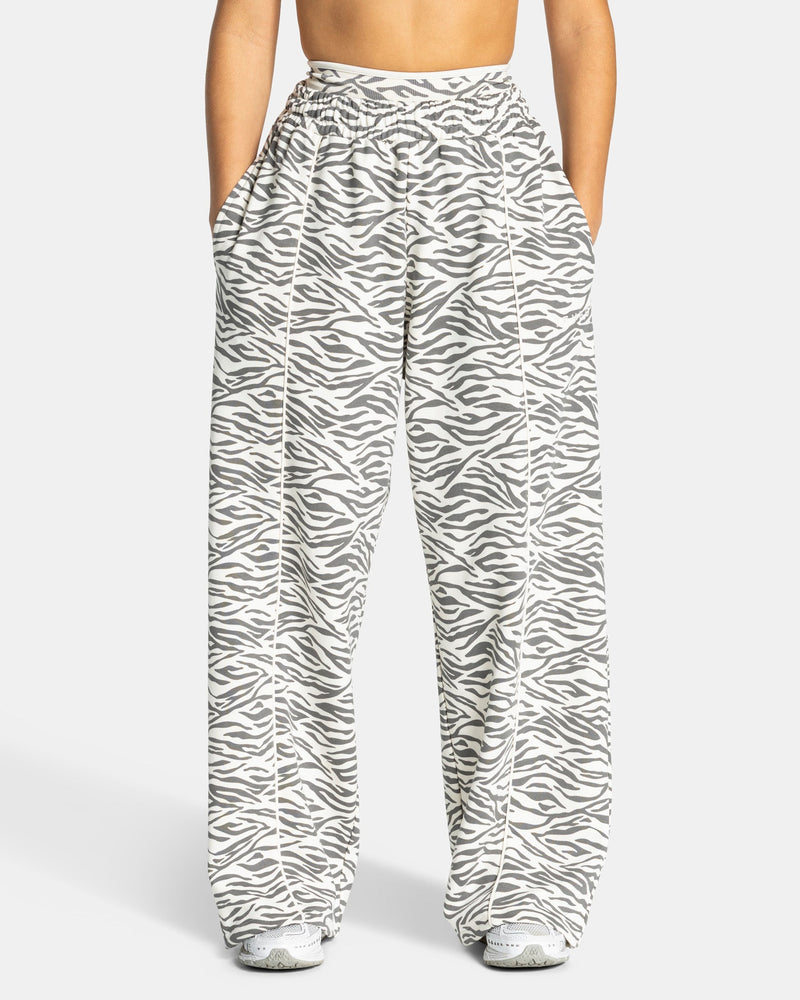 Pantalon de jogging Wide Leg Contrastline « zèbre blanc cassé »