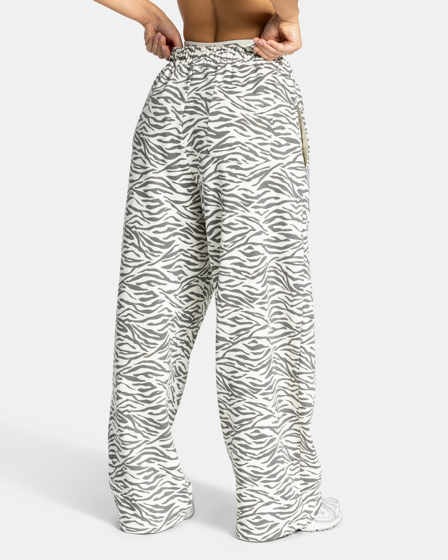 Pantalon de jogging Wide Leg Contrastline « zèbre blanc cassé »