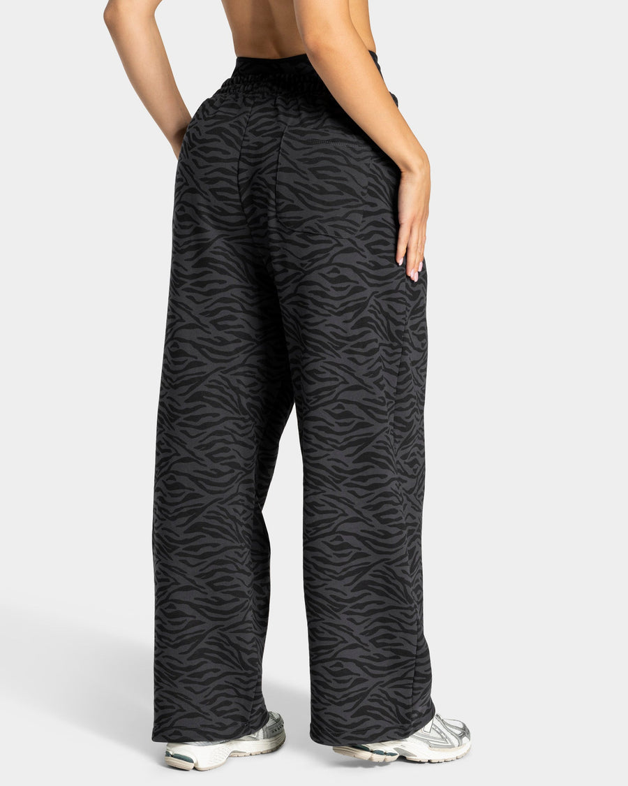Pantalon de jogging Wide Leg Contrastline « zèbre noir »