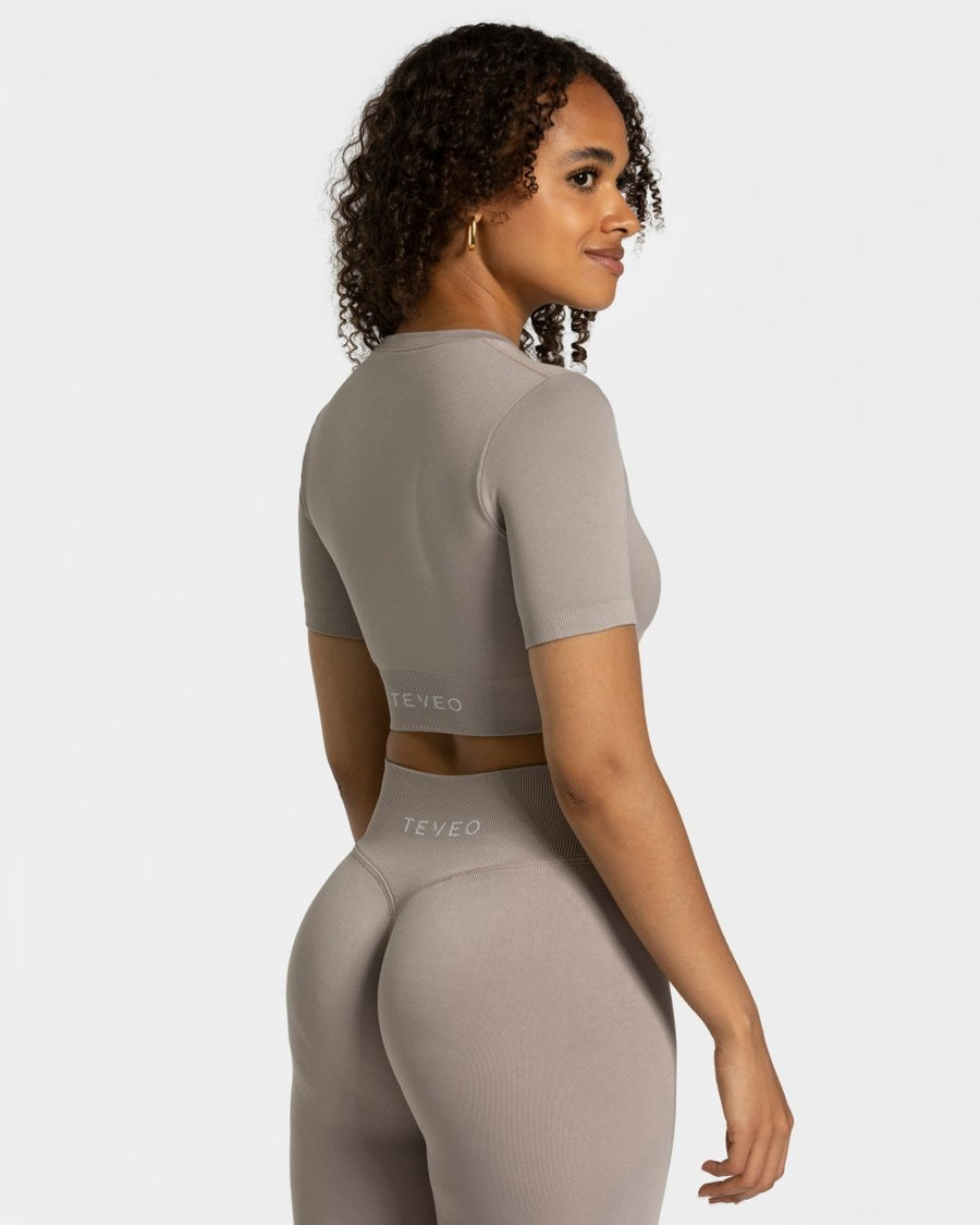 Crop top Sensation « gris-pierre »