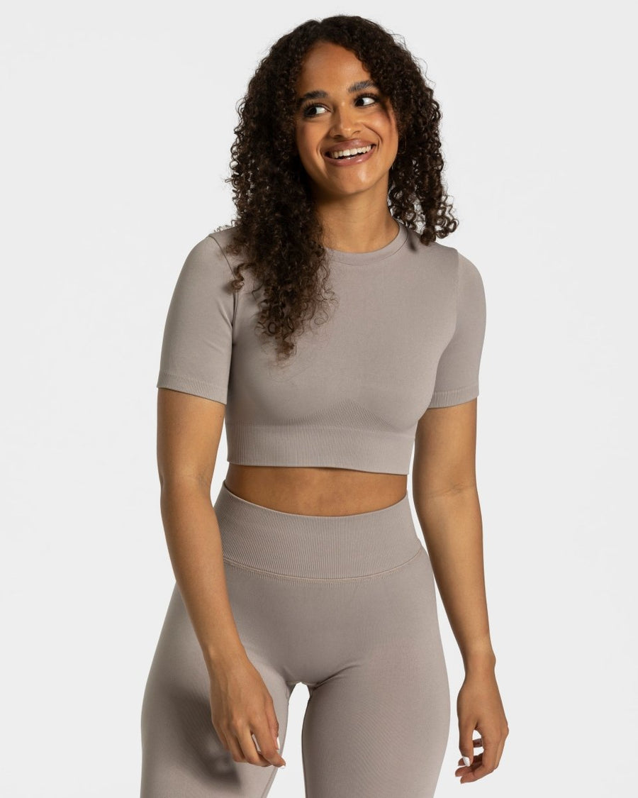 Crop top Sensation « gris-pierre »