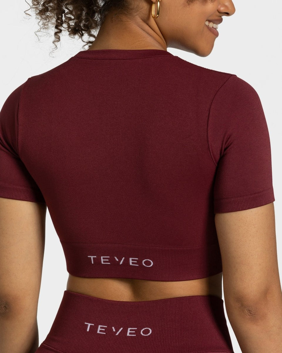 Crop top Sensation « bordeaux »