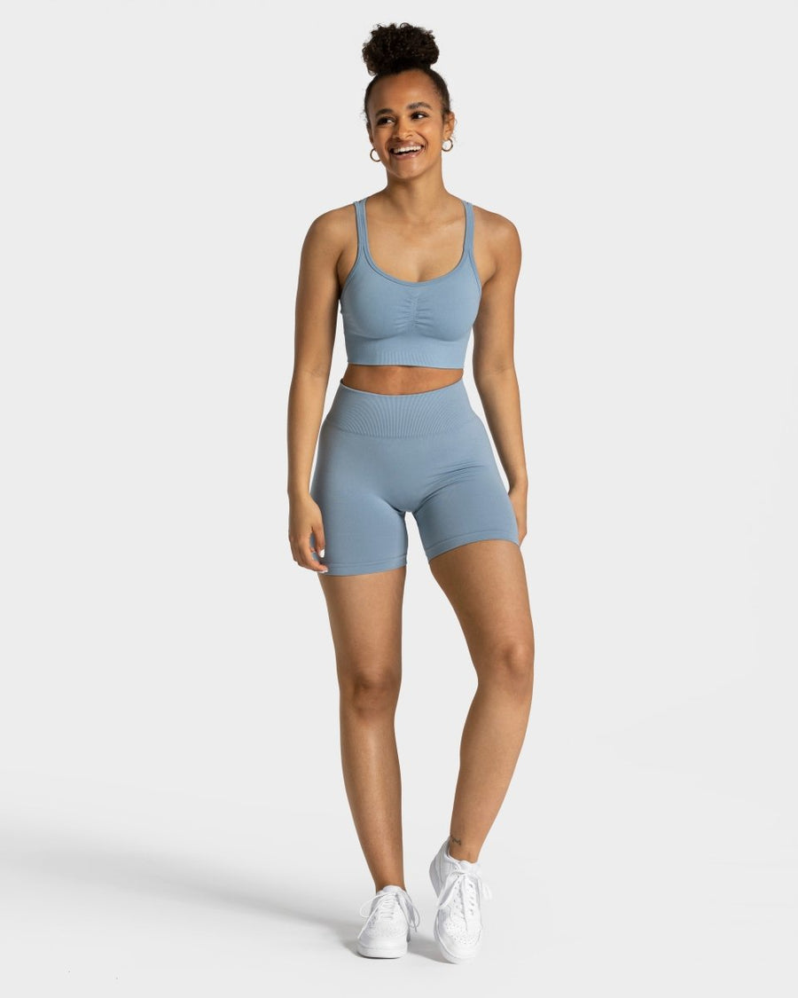 Short Timeless Scrunch « bleu acier »