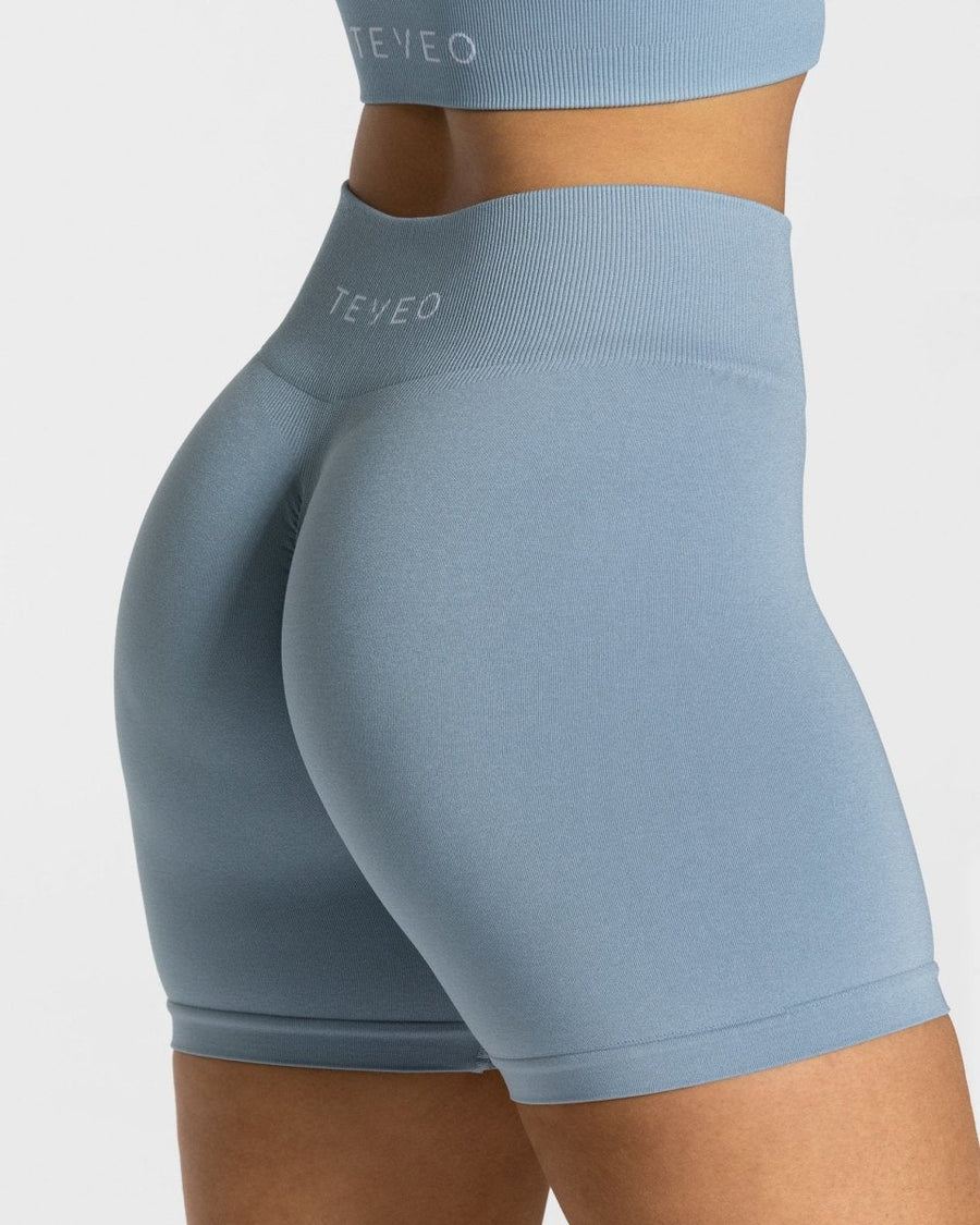 Short Timeless Scrunch « bleu acier »